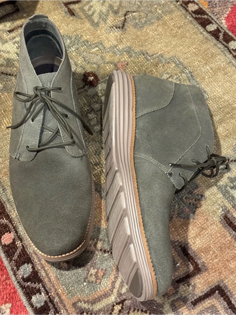 Cole Haan Men's Suede Chukka Boots in Olive